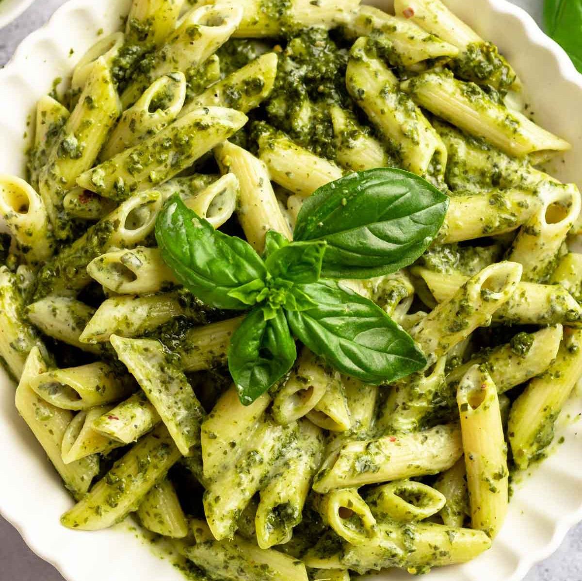 Pasta with Pesto Sauce.