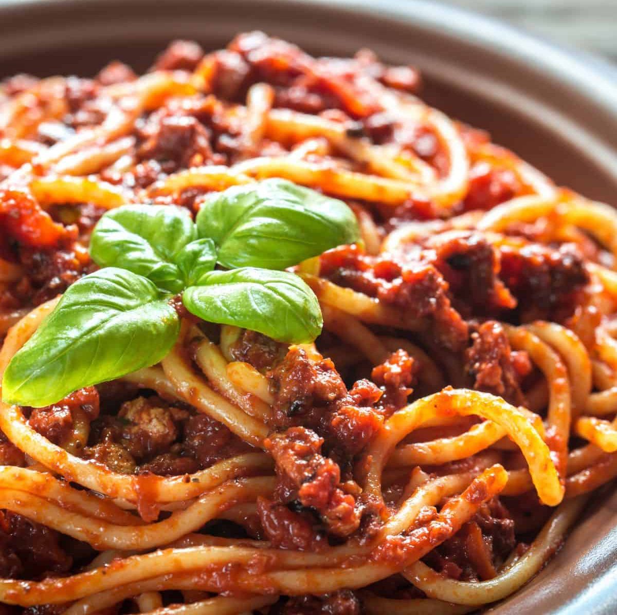Pasta with Red Meat Sauce.