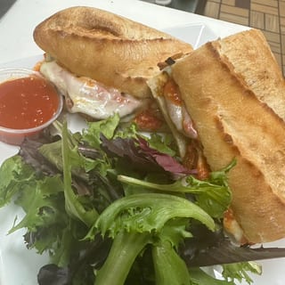 Eggplant Parmigiana Sandwich