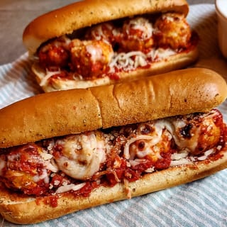 Meatball Parmigiana Sandwich