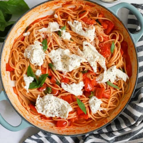 Pasta with Burrata Cheese.