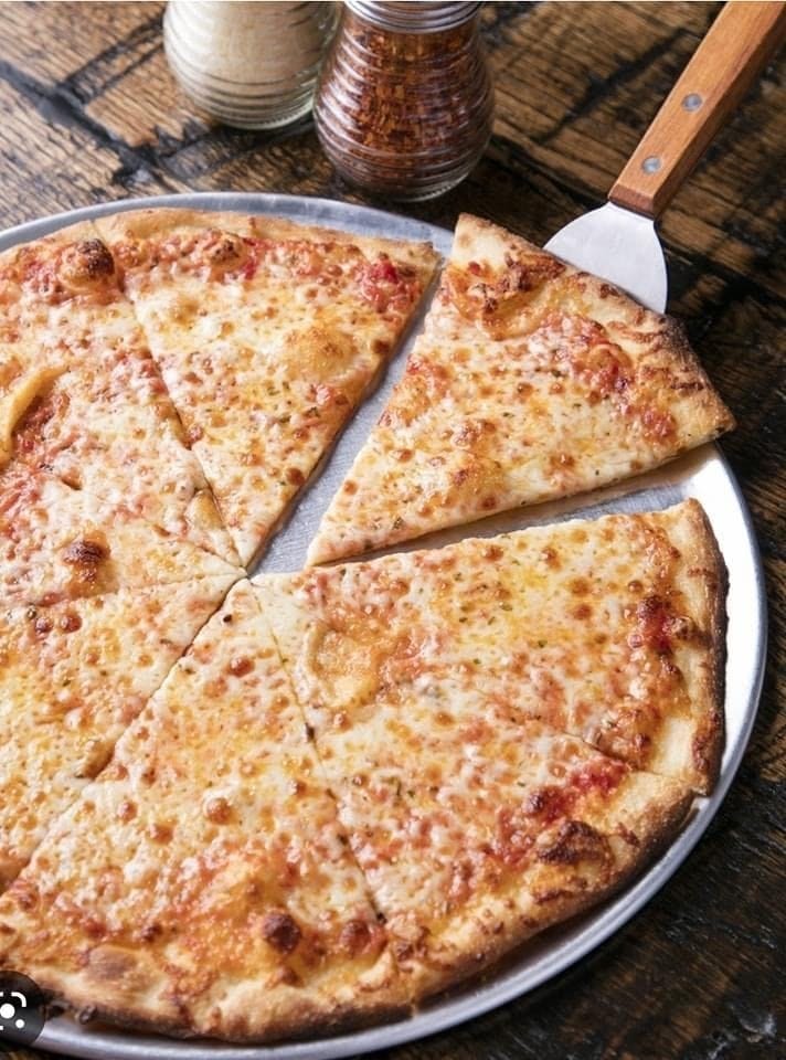 Plain Cheese NY Style Pizza.