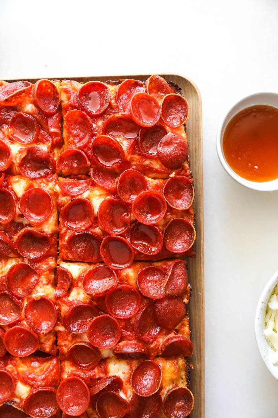 Pepperoni Hot Honey Roman Style Pan Pizza (NEW).