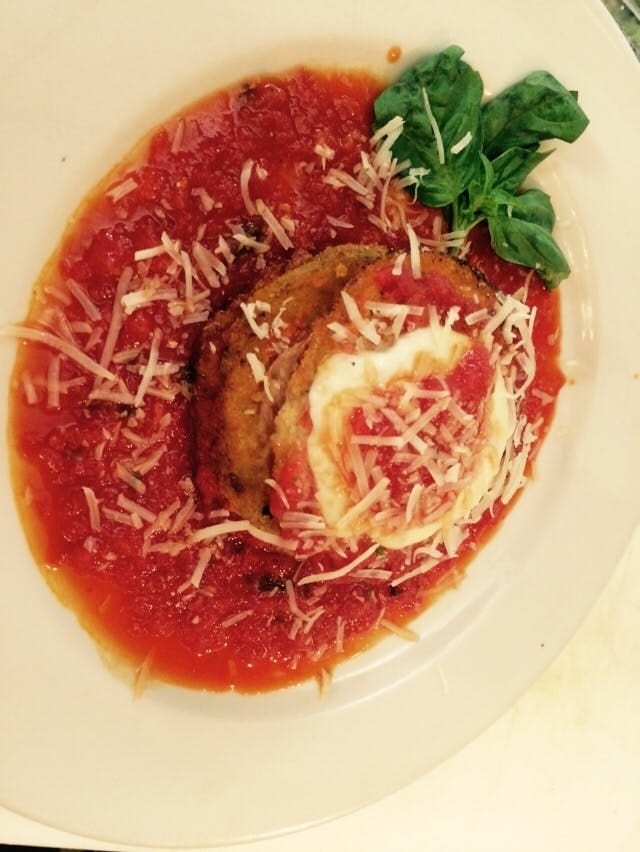 Eggplant Parmigiana.
