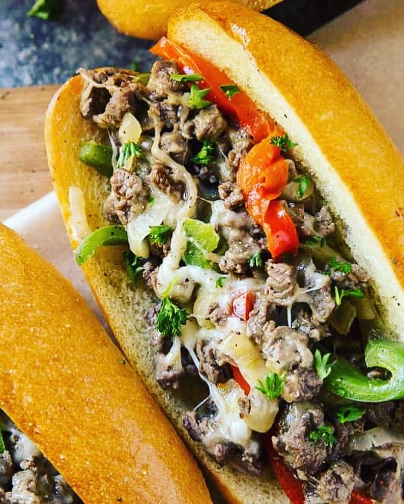 Philly - Style Beef Cheese Steak.