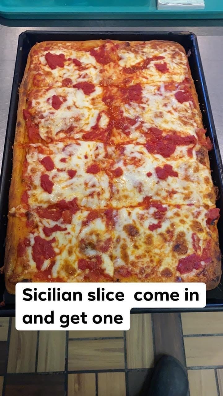 Sicilian Roman Style Pan Pizza.