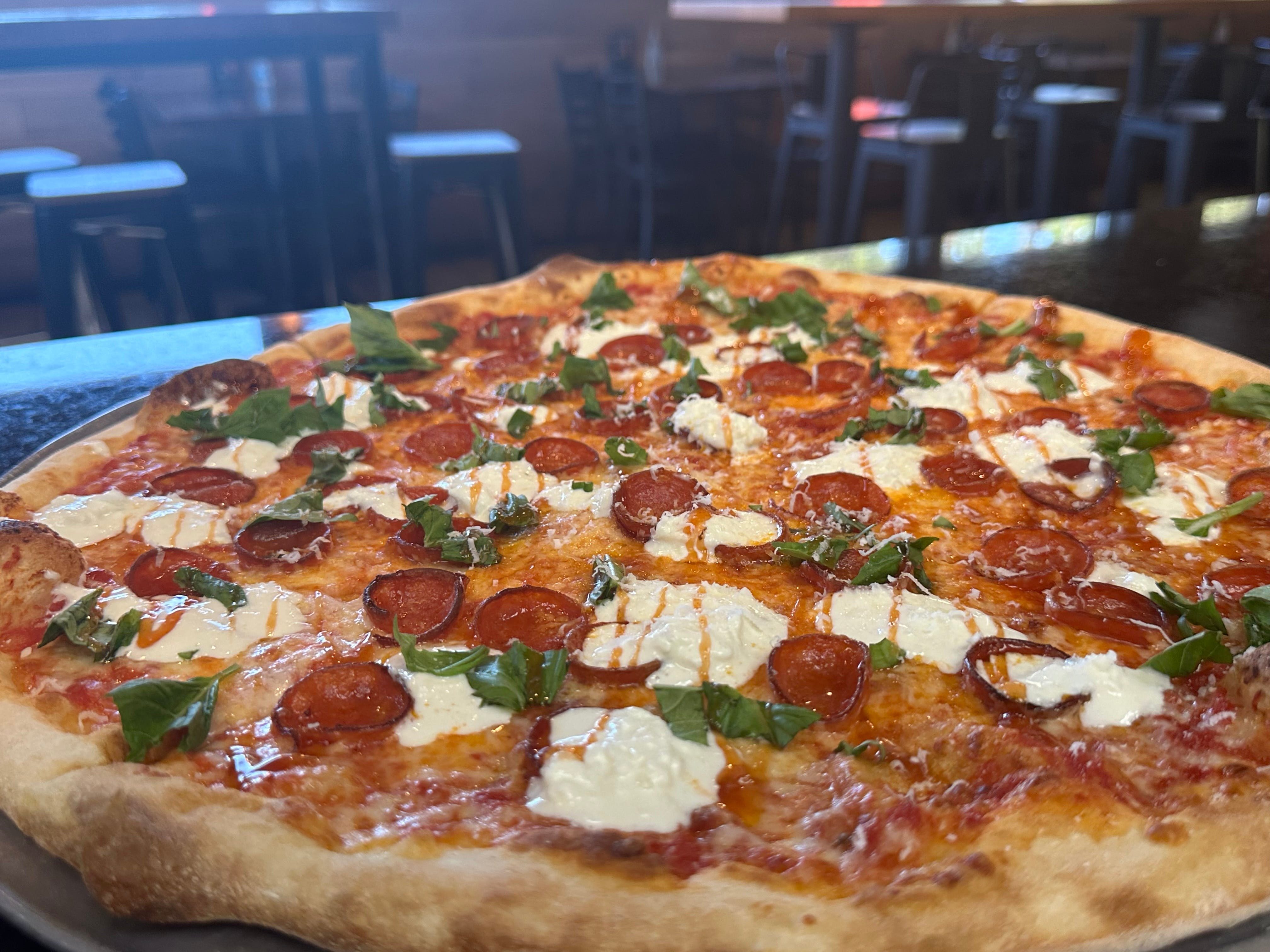 Pepperoni Hot Honey Burrata Cheese.