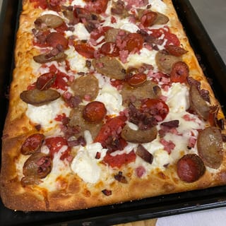 Italian Quattro Meat Roman Style Pan Pizza