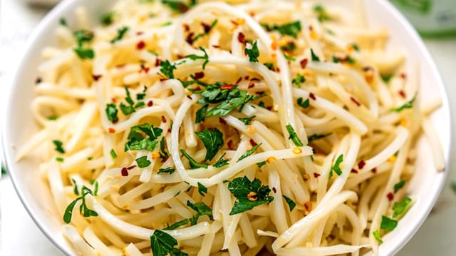 Pasta with Garlic & Olive Oil.