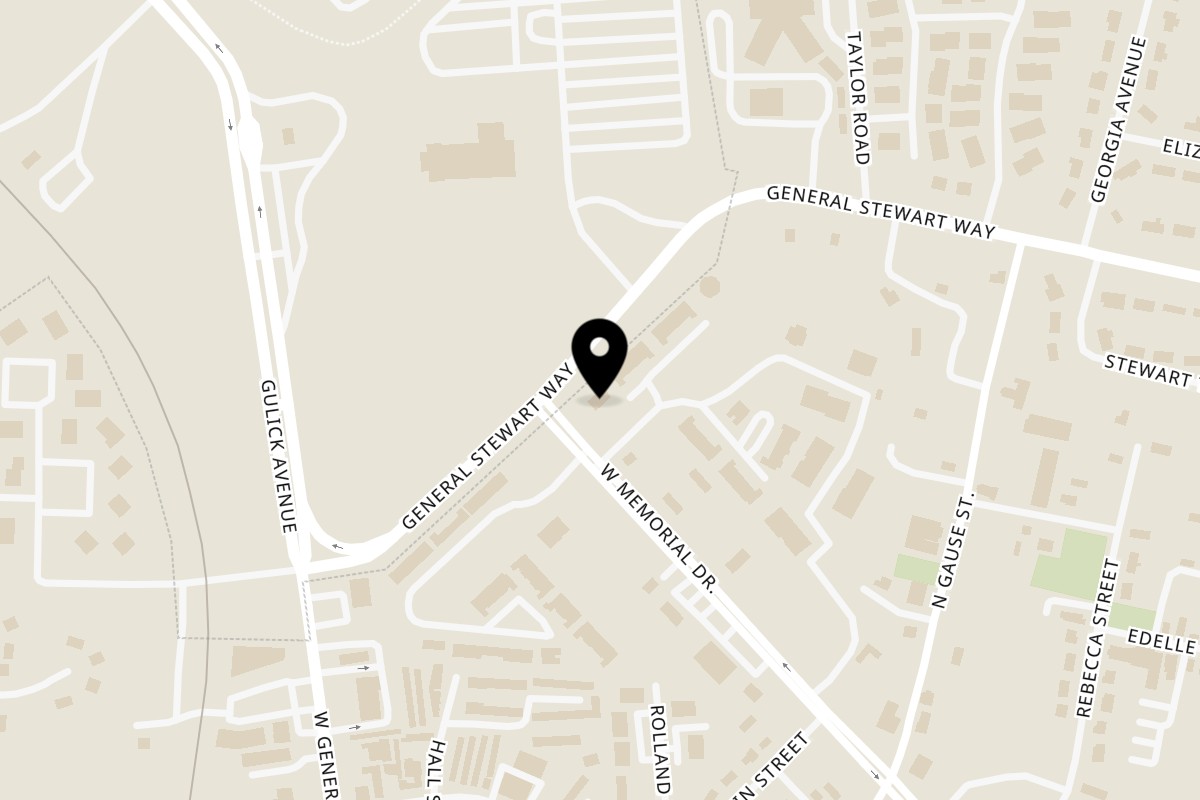 Map showing the location of That's Italian Pizza & Pasta Hinesville GA on 364 Memorial Drive in Hinesville